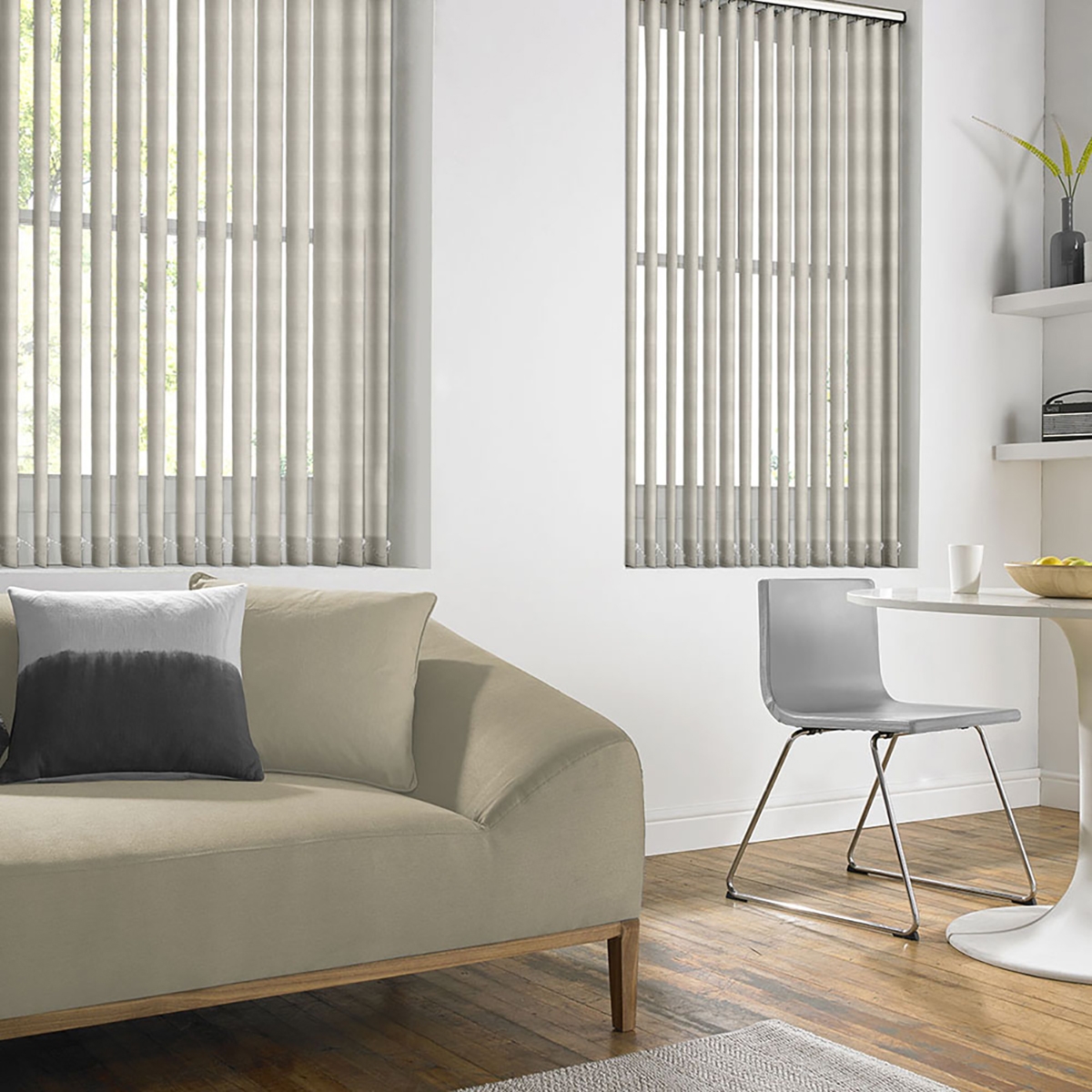 Product photograph of Claire Biscotti Vertical Blind from Choice Furniture Superstore.